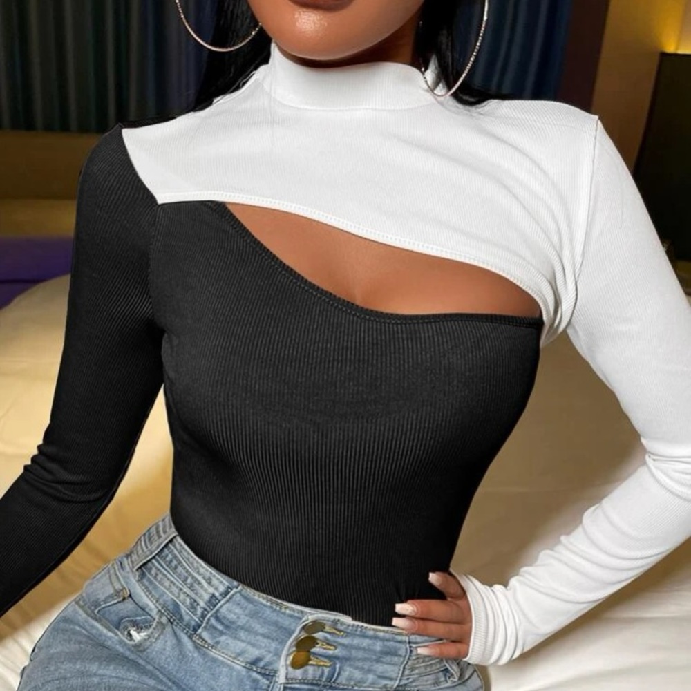 Two Tone Cut Out Tee